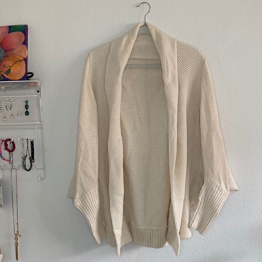 Cocoon Cardigan Coat Beige size Small